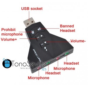 Adaptador virtual USB para tarjeta de sonido